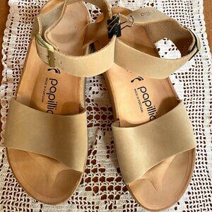 NWOB Papillo by Birkenstock Glenda Leather & Cork Sandal